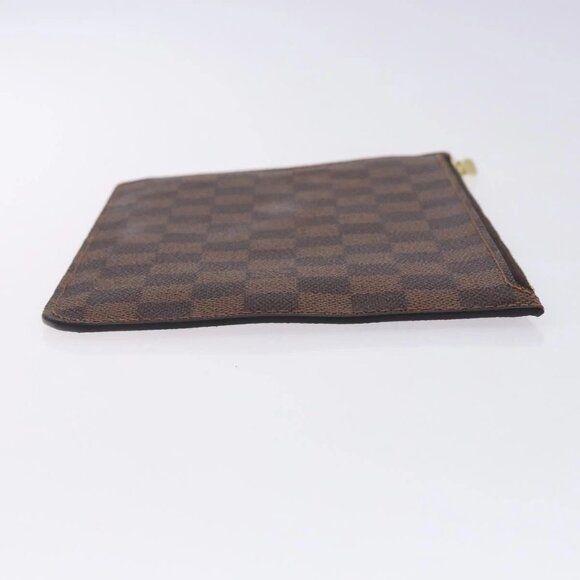 LOUIS VUITTON Damier Ebene Neverfull MM Pouch Accessory Pouch LV Auth BA4153 - Picture 3 of 16